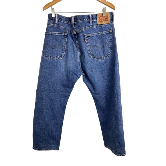 Mens Levis 505 Straight Leg Jeans W40 L29 Blue Denim - Picture 13 of 15